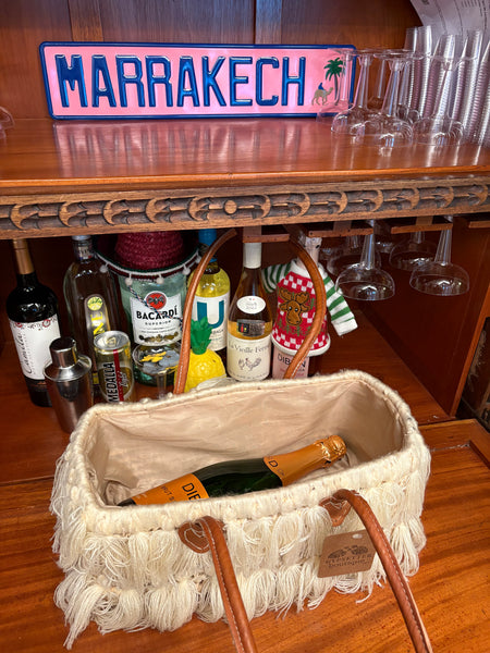 Woven Camel Leather Tote