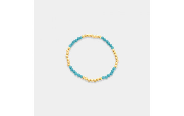 Gold & Colored Beaded Bracelet