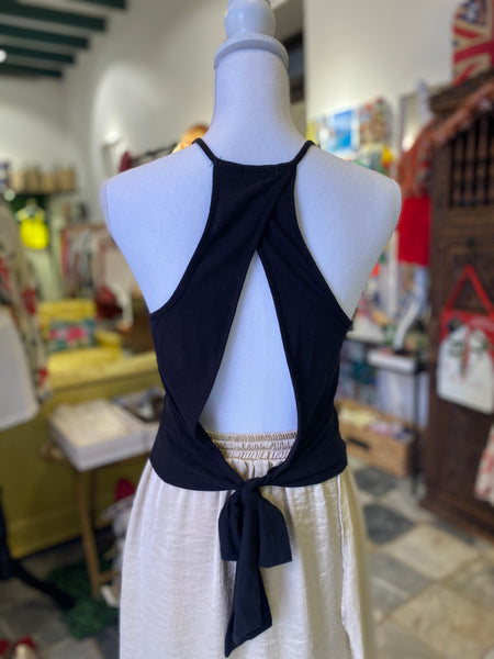 Commune Black Spaghetti Strap Top