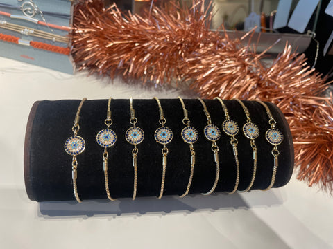 Gold Plated Evil Eye Bracelet