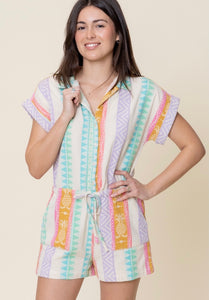 En Crème Multicolor Romper