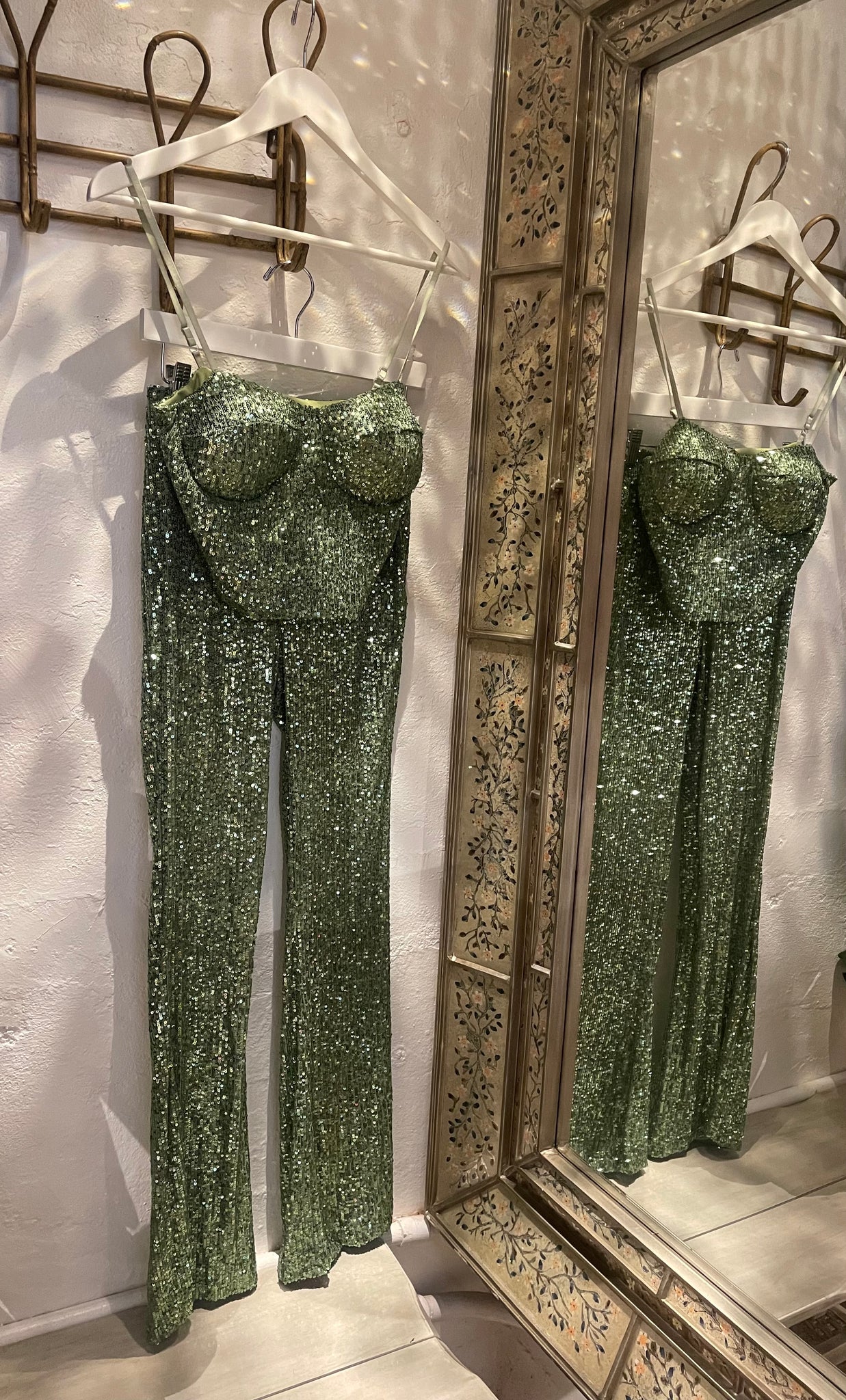 Green Sequins Set