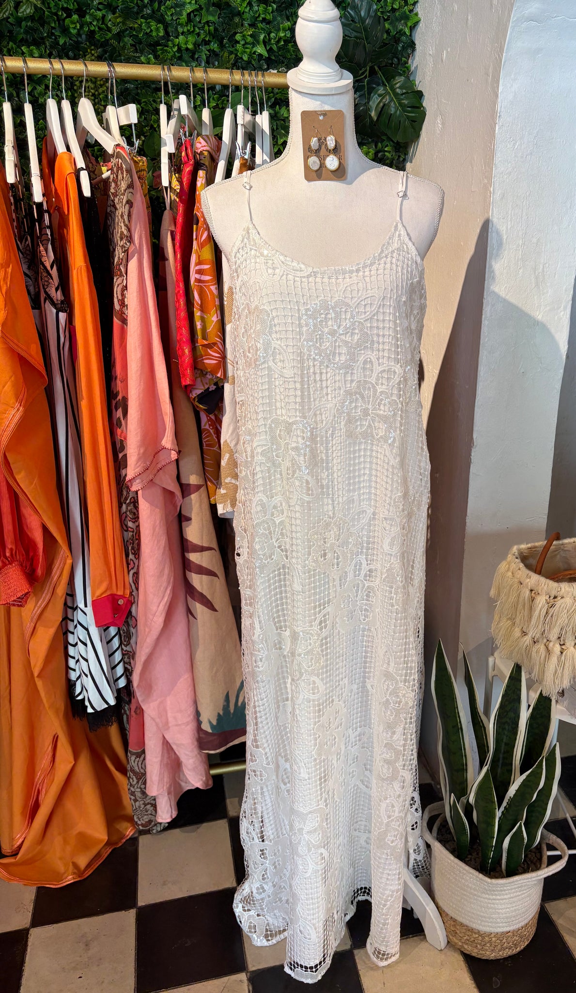 Floral Sequence Maxi Dress