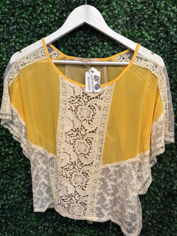 Yellow Lace Blouse