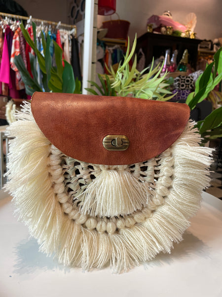 Woven Palm Leaf Purse