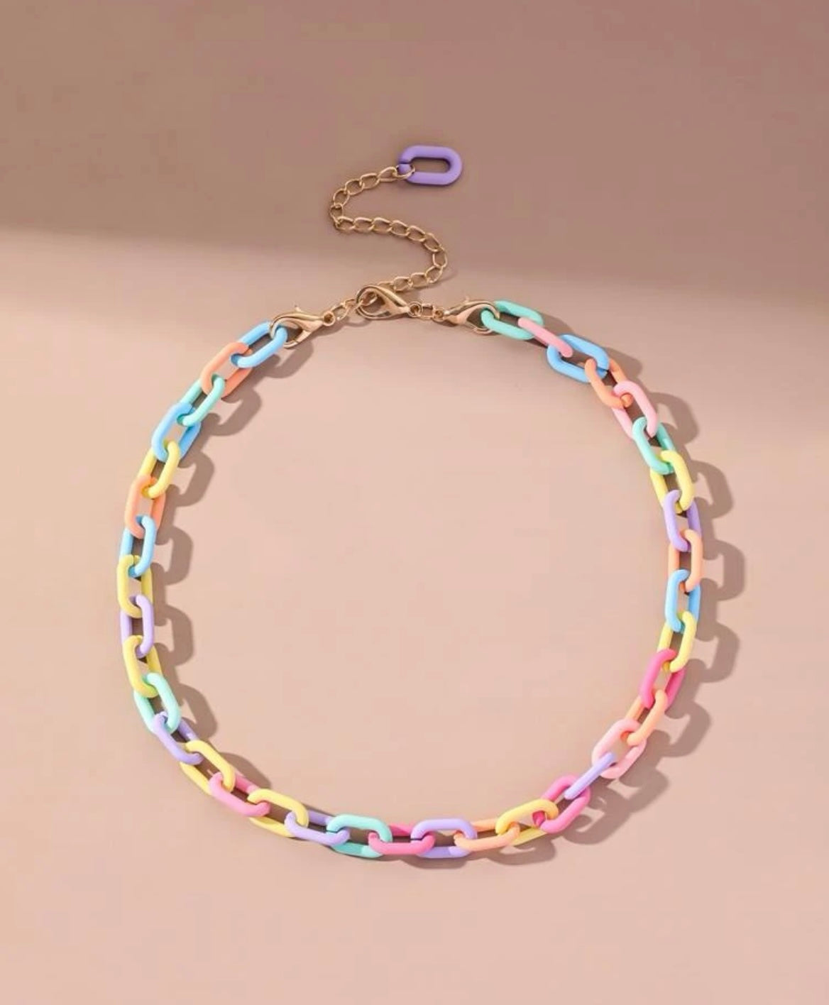 Rainbow Link Necklace