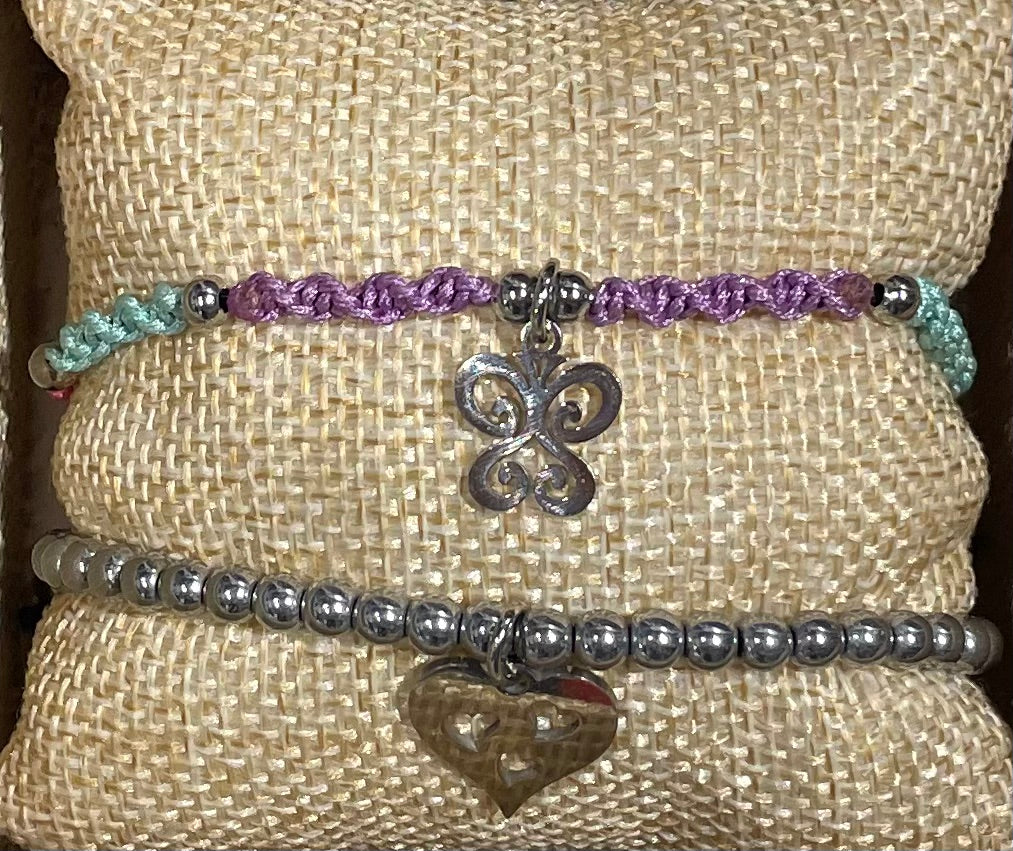 Locally Made Silver Charm Bracelet