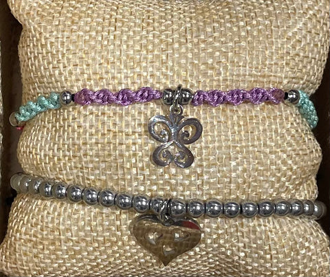 Locally Made Silver Charm Bracelet