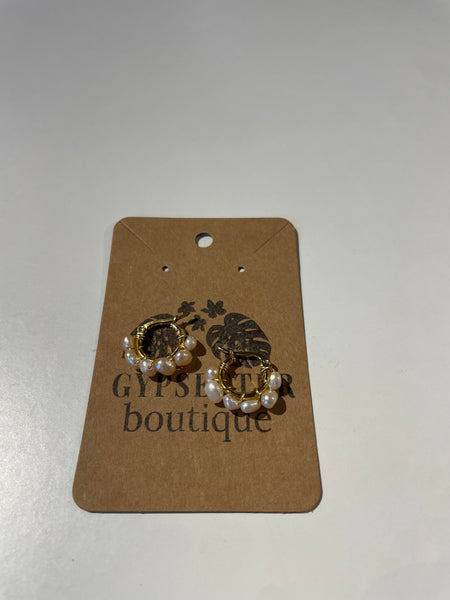 Local Pearl Hoop Earrings