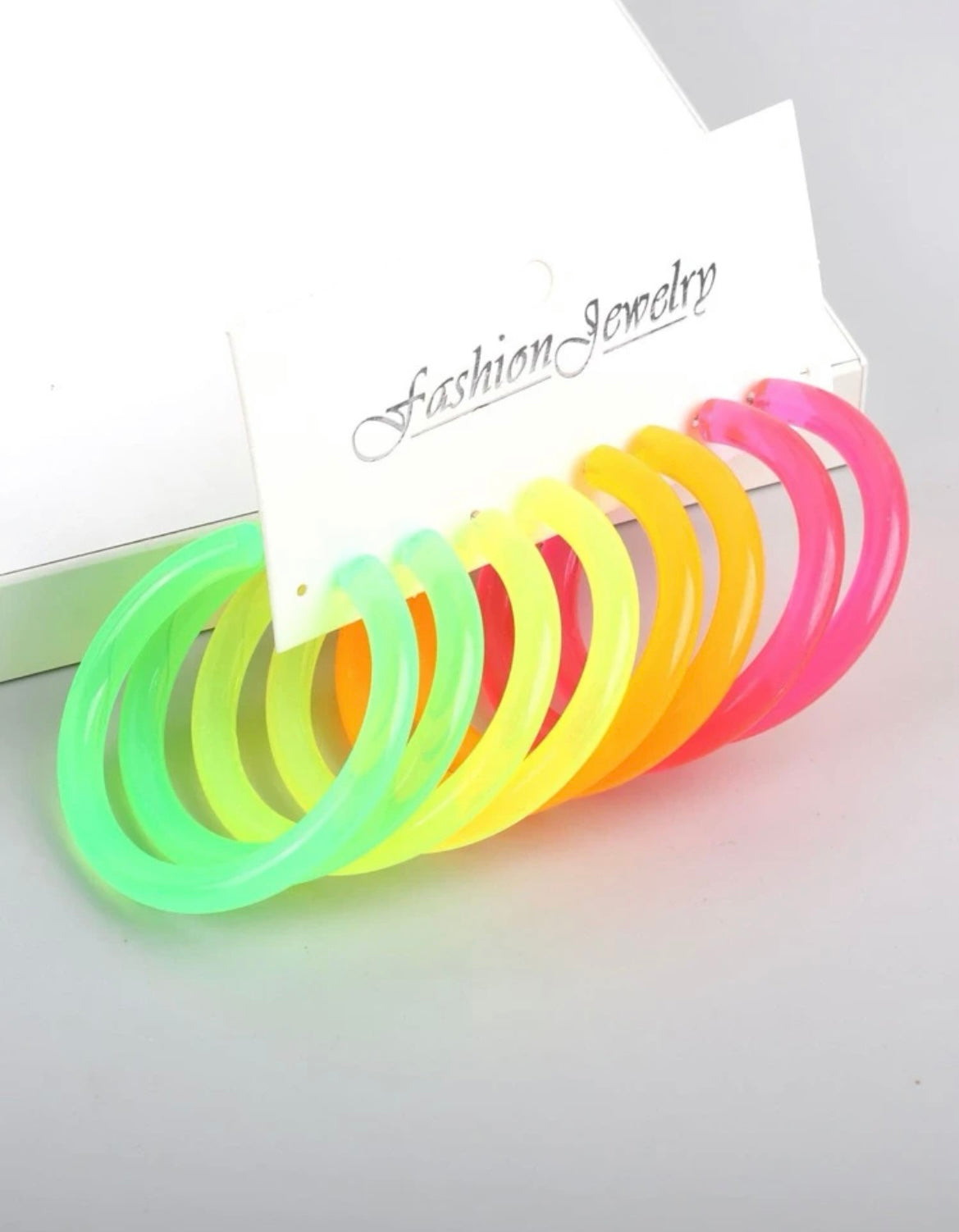 Neon Hoop Earrings
