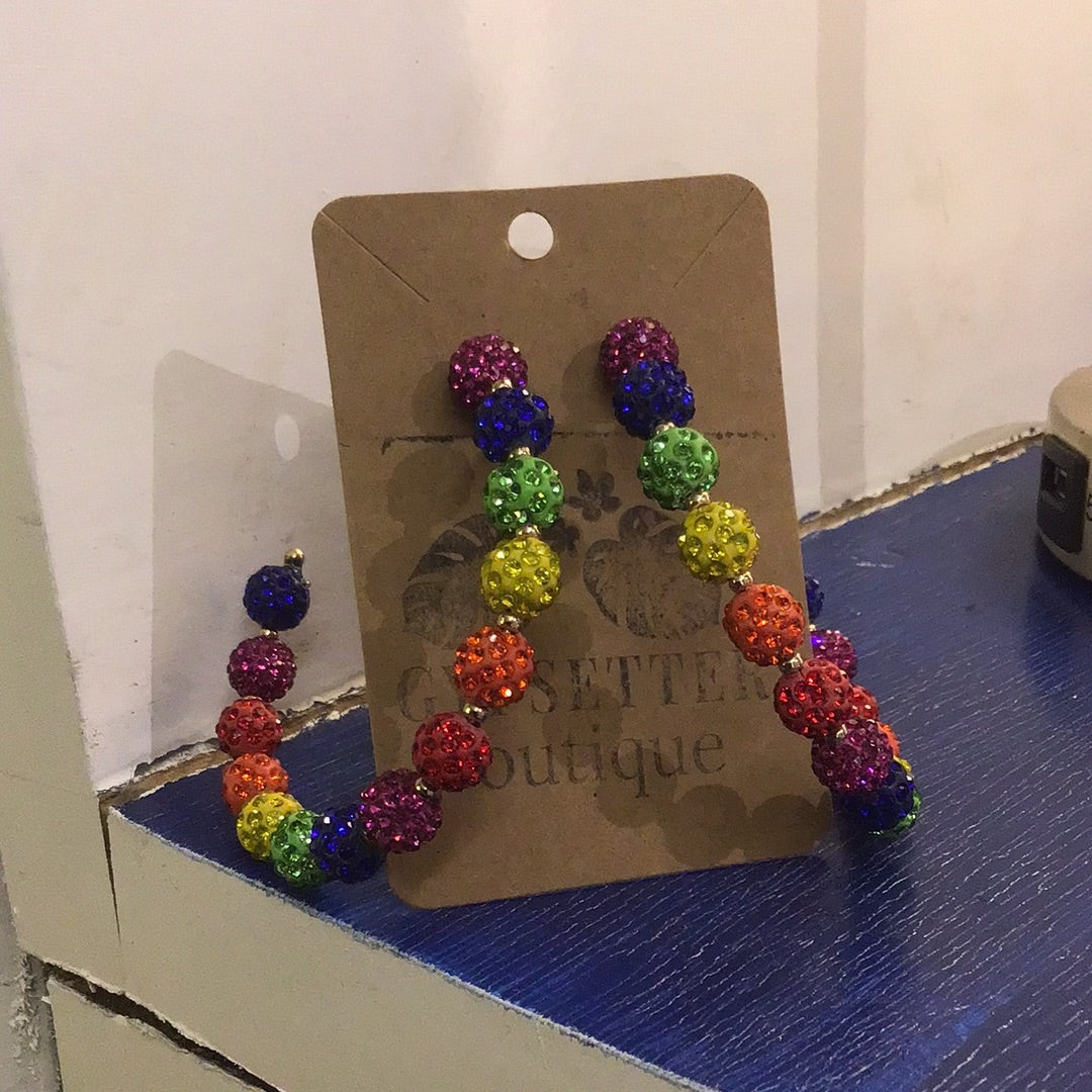 Multicolored Hoops Earrings