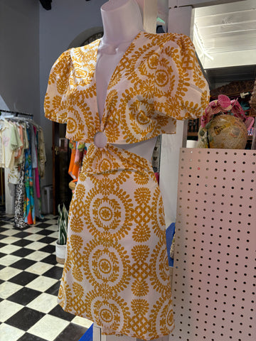 Yellow Geom Dress
