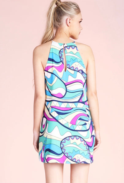Tyche Multicolor Halter Dress