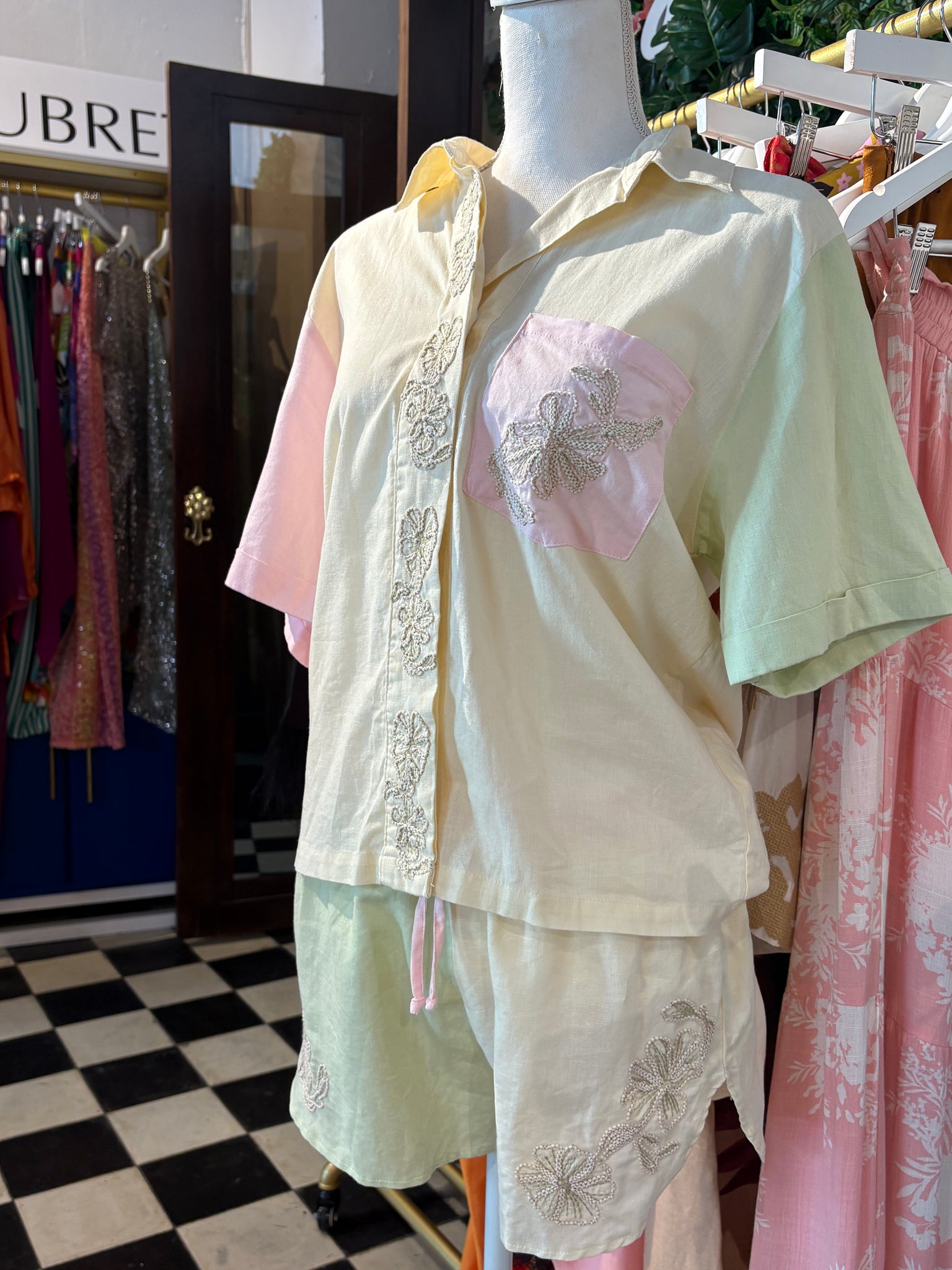 Embroidered Blouse Set