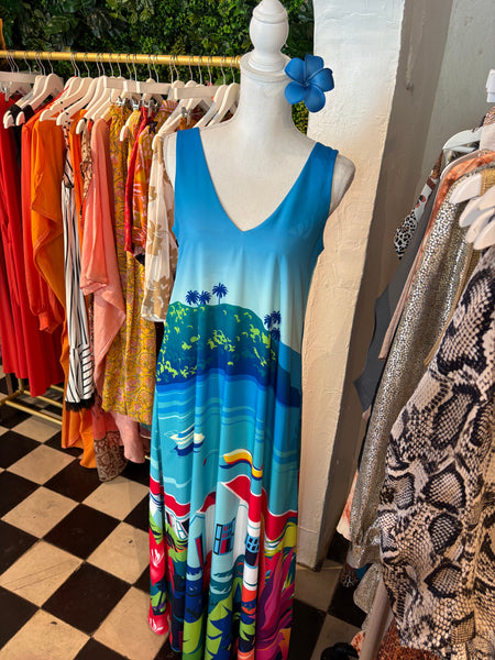 VSJ Print Maxi Dress