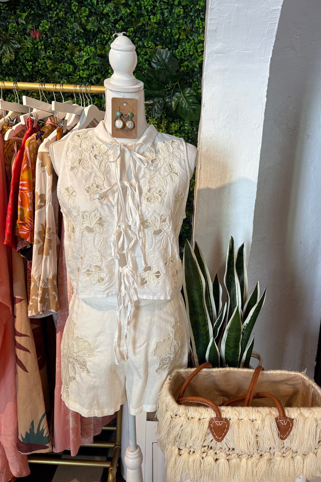 Embroidered Floral Set