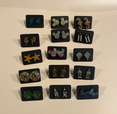 Locally Made Resin Stud Earrings