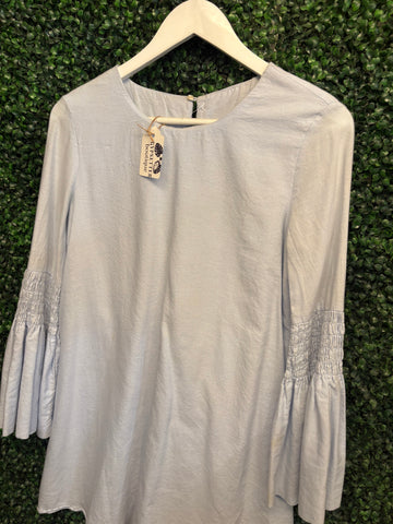 Pale Blue Midi Kimono