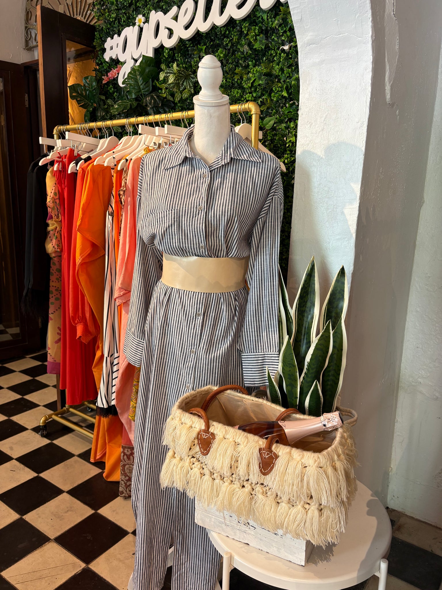 Stripped Maxi Blouse