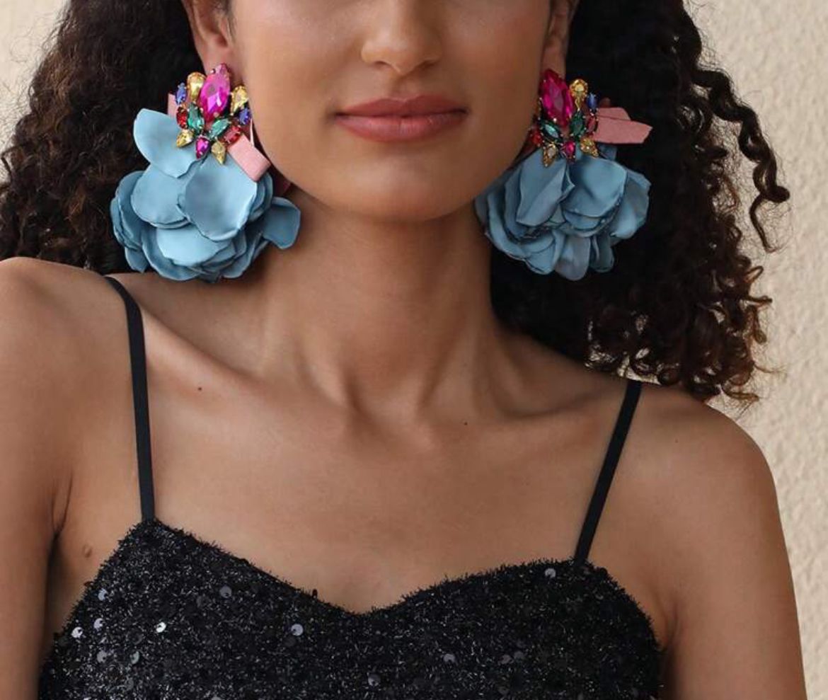 Dramatic Floral Earrings