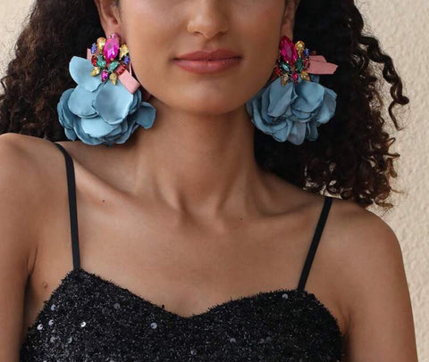 Dramatic Floral Earrings