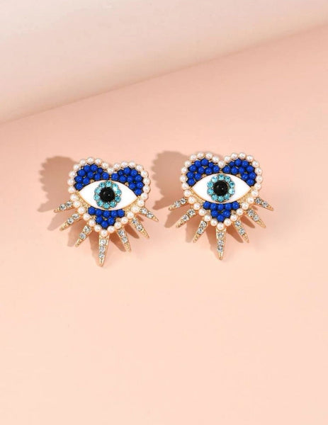 Heart Eye Earrings