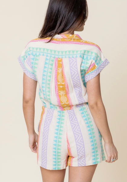 En Crème Multicolor Romper