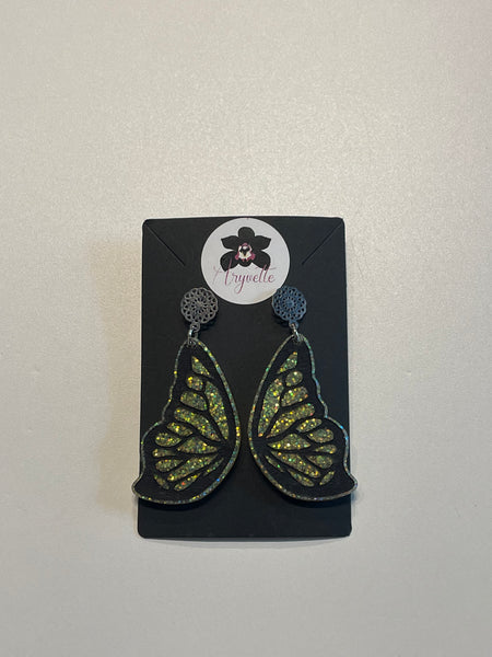 Locally Made Resin Butterfly Wings Earrings