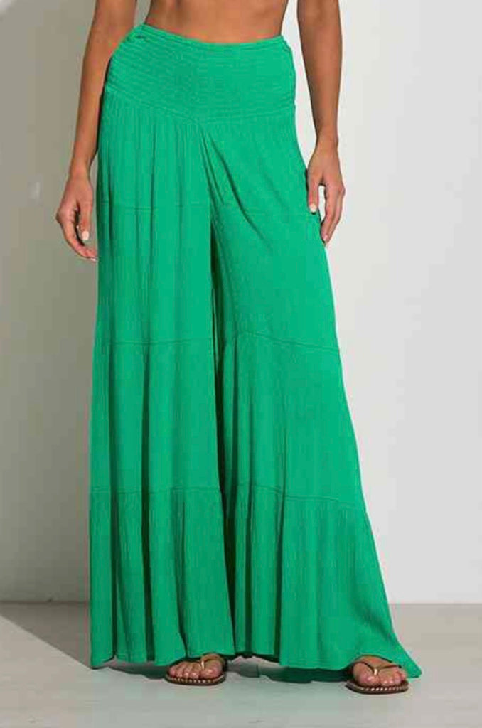 Elan Green Ruffle Pants