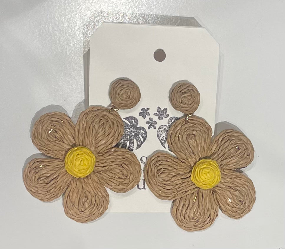 Woven Flower Earrings