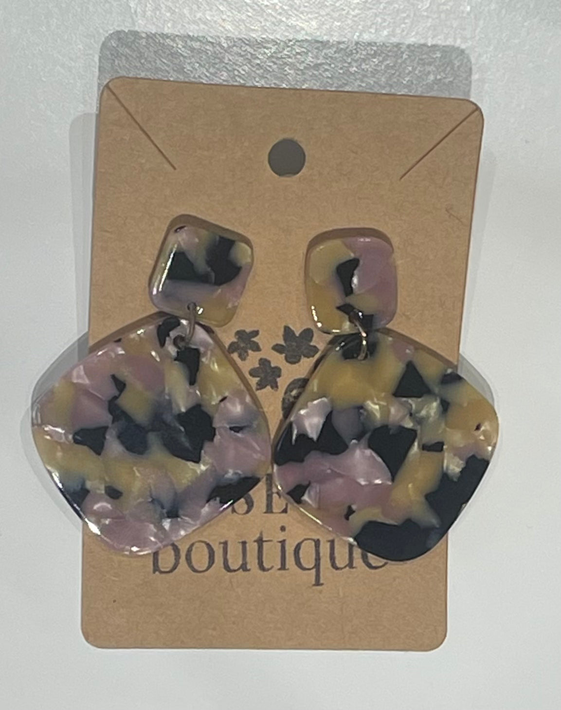 Cheetah Print Square Shaped Earrings