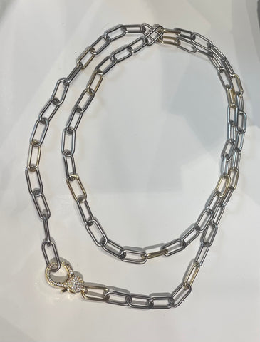 Layered Link Gold&Silver Necklace