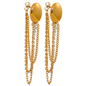 Gold Hanging Chain Earrings