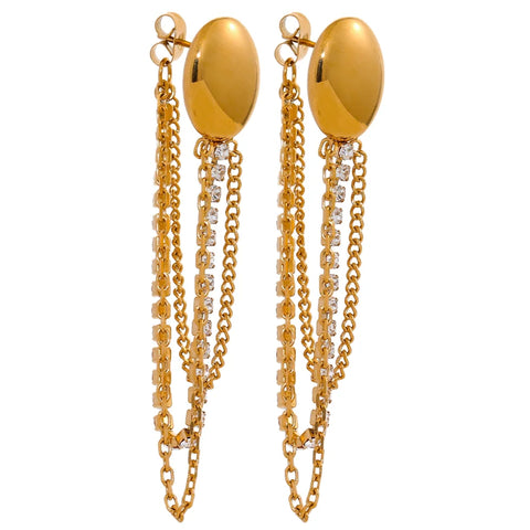 Gold Hanging Chain Earrings