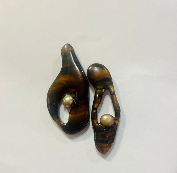 Marble Like Earrings