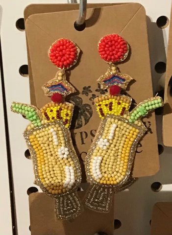 Piña colada earrings beaded