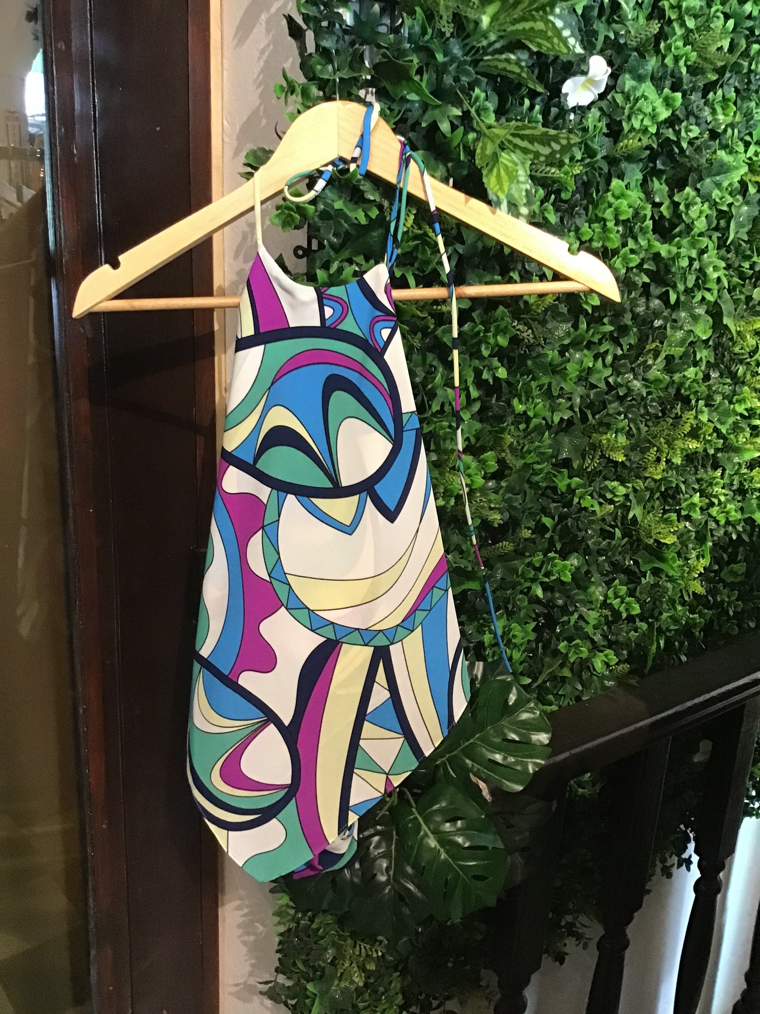 Halter Top Fuchsia Swirls