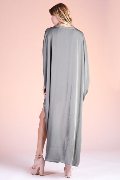 Poly Silk Caftan Dress