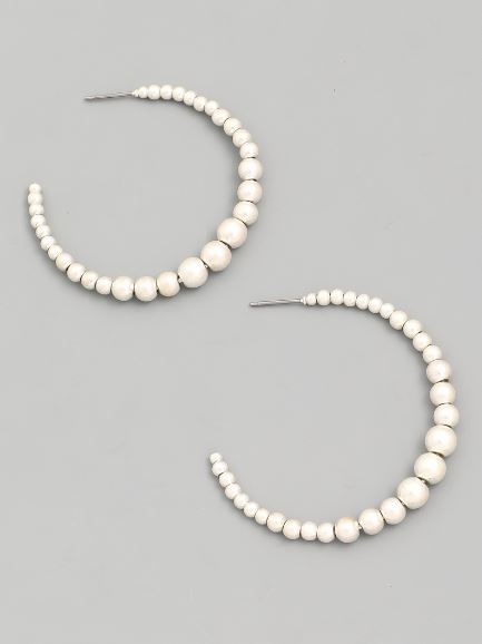 Metallic Beaded Hoops