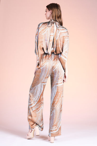 Satin Caftan Jumpsuit