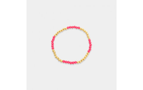 Gold & Colored Beaded Bracelet