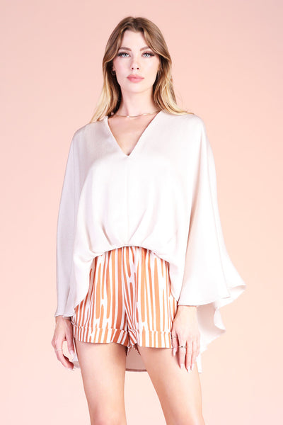 Satin Cape Top